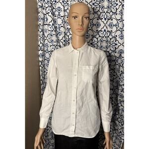 Sezane White Button-Up Blouse